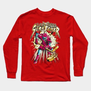 Ice Skating Skull Long Sleeve T-Shirt